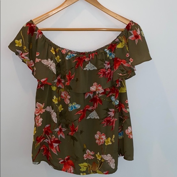 Anthropologie Maeve Floral Off the Shoulder Top - Picture 2 of 4
